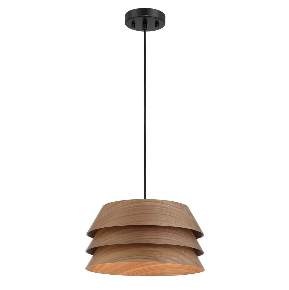 Golden Lighting Aalto Golden Lighting Aalto 1-light 6'' Pendant In Dark Walnut