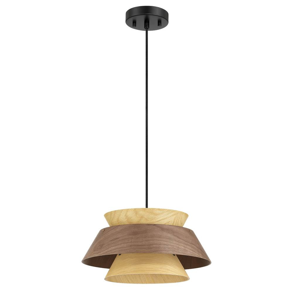 Golden Lighting 3990-913 DWA-LWA  Golden Lighting Aalto 1-light 13'' Pendant In Light And Dark Walnut Image 5