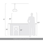 Golden Lighting 3990-913 DWA-LWA  Golden Lighting Aalto 1-light 13'' Pendant In Light And Dark Walnut Image 2