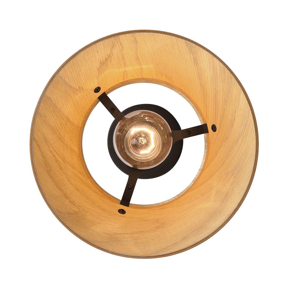 Golden Lighting 3990-9 LWA Light Walnut Golden Lighting Aalto 1-light  Pendant In Light Walnut Image 6