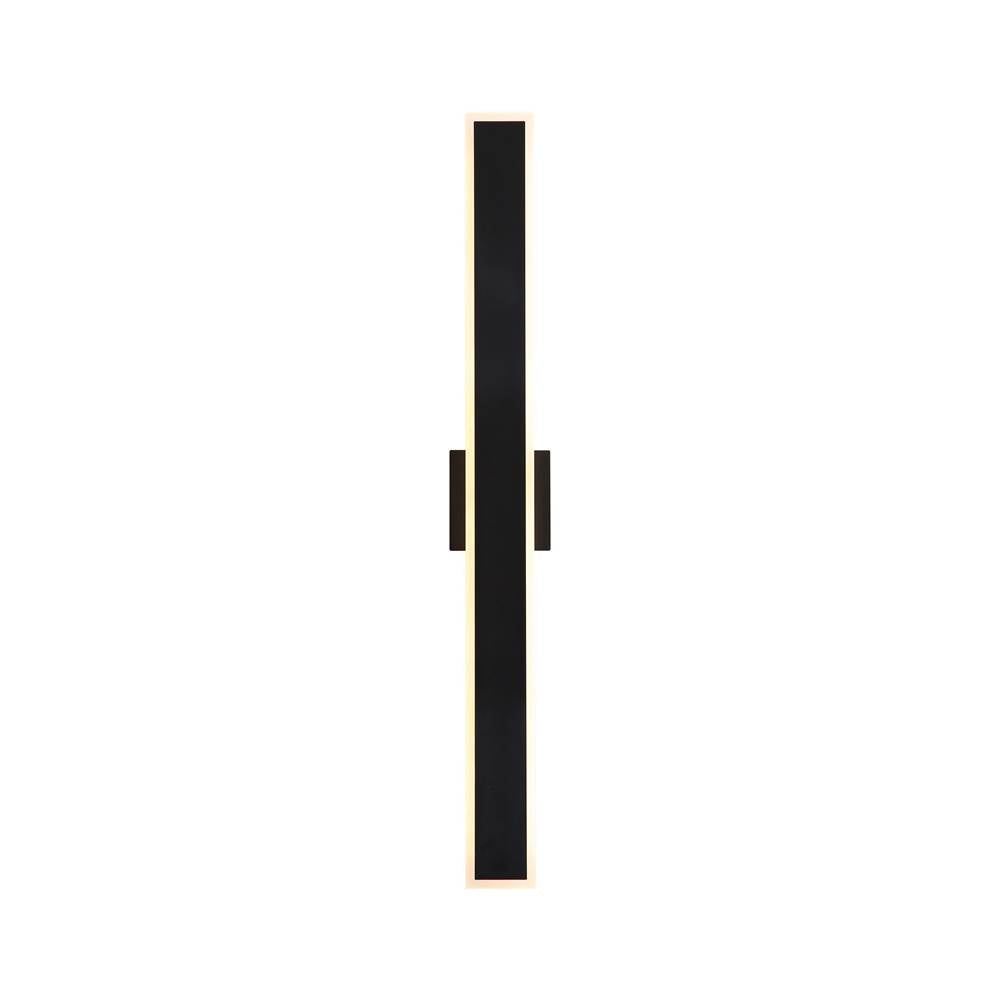 Golden Lighting 4072-OWL36 SNB Sand Black Golden Lighting Obsidian Integrated Led 35in Outdoor Wall In Sand Black Image 1