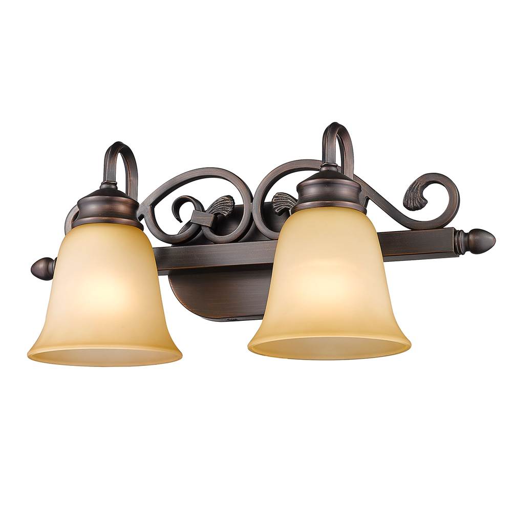 Golden Lighting Belle Meade Wry Lighting Belle Meade 2-light Vanity In Rubbed Bronze