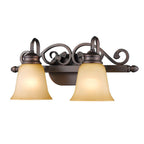 Golden Lighting 4074-2 RBZ Rubbed Bronze Wry Lighting Belle Meade 2-light Vanity In Rubbed Bronze Image 5