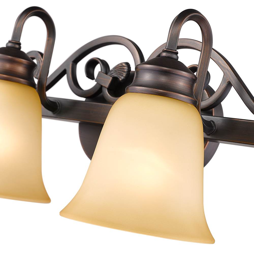 Golden Lighting 4074-2 RBZ Rubbed Bronze Wry Lighting Belle Meade 2-light Vanity In Rubbed Bronze Image 3