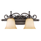 Golden Lighting 4074-2 RBZ Rubbed Bronze Wry Lighting Belle Meade 2-light Vanity In Rubbed Bronze Image 2