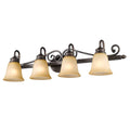 Golden Lighting 4074-4 RBZ Rubbed Bronze Wry Lighting Belle Meade 4-light Vanity In Rubbed Bronze Image 1