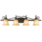 Golden Lighting Belle Meade Wry Lighting Belle Meade 4-light Vanity In Rubbed Bronze