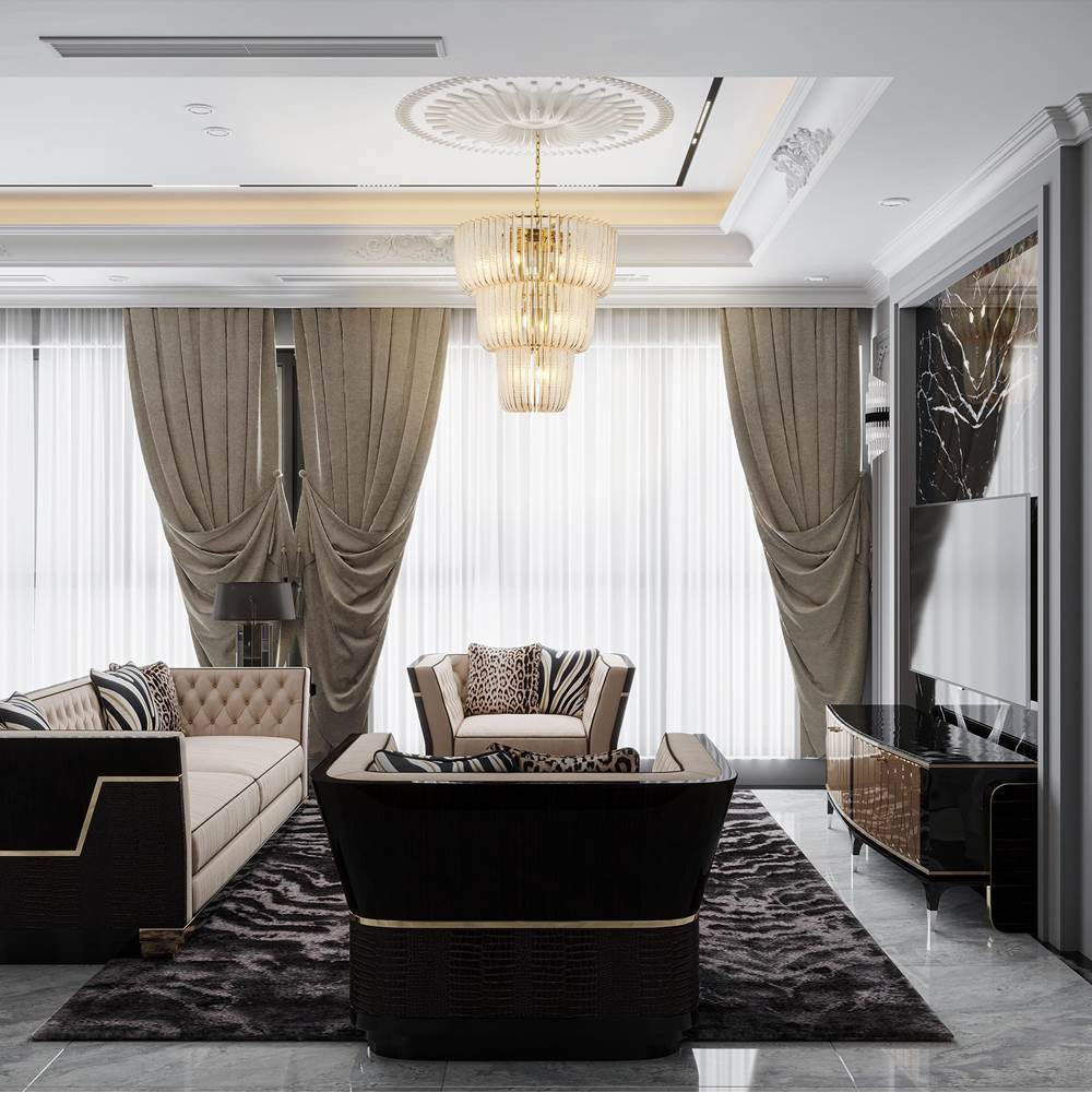 Golden Lighting 4285-17 TG Titanium Gold Ziva By Golden Lighting Shahi 17-light Chandelier In Titanium Gold Image 3