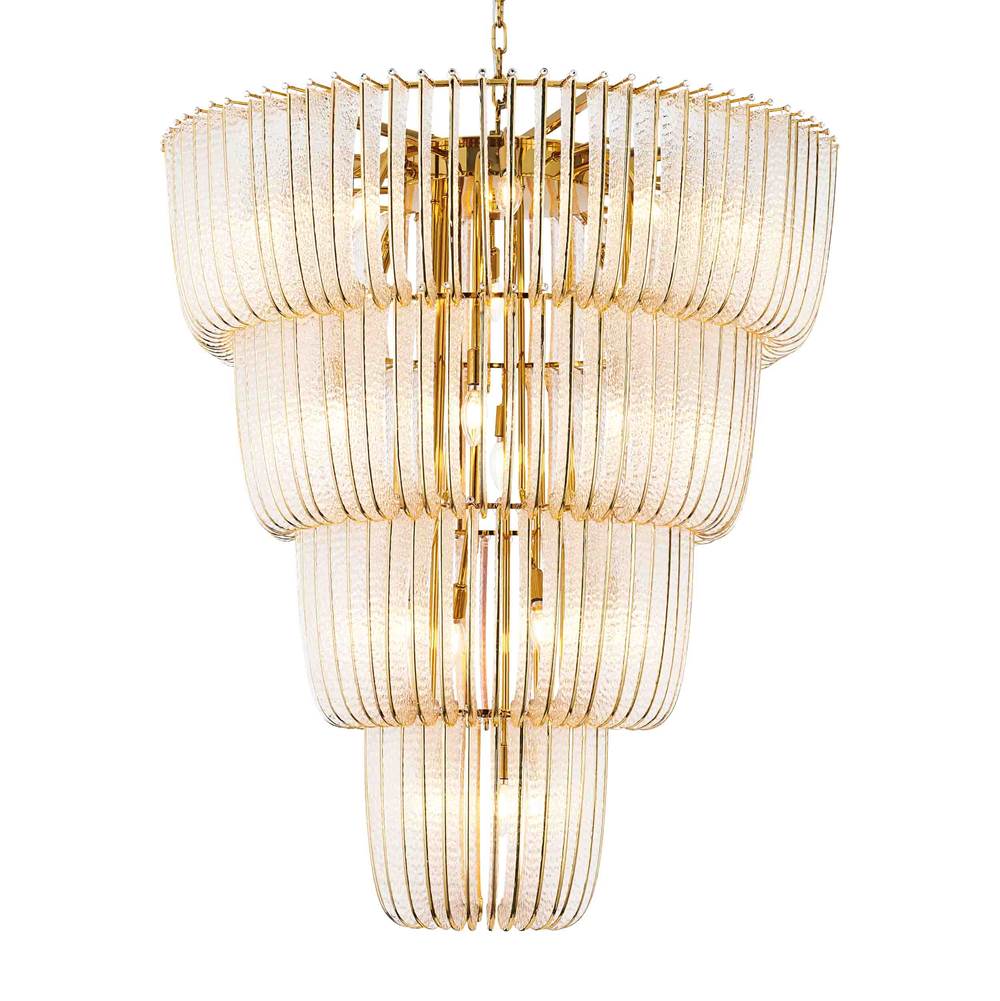 Golden Lighting 4285-29 TG Titanium Gold Ziva By Golden Lighting Shahi 29-light Chandelier In Titanium Gold Image 1