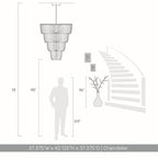 Golden Lighting 4285-29 TG Titanium Gold Ziva By Golden Lighting Shahi 29-light Chandelier In Titanium Gold Image 2