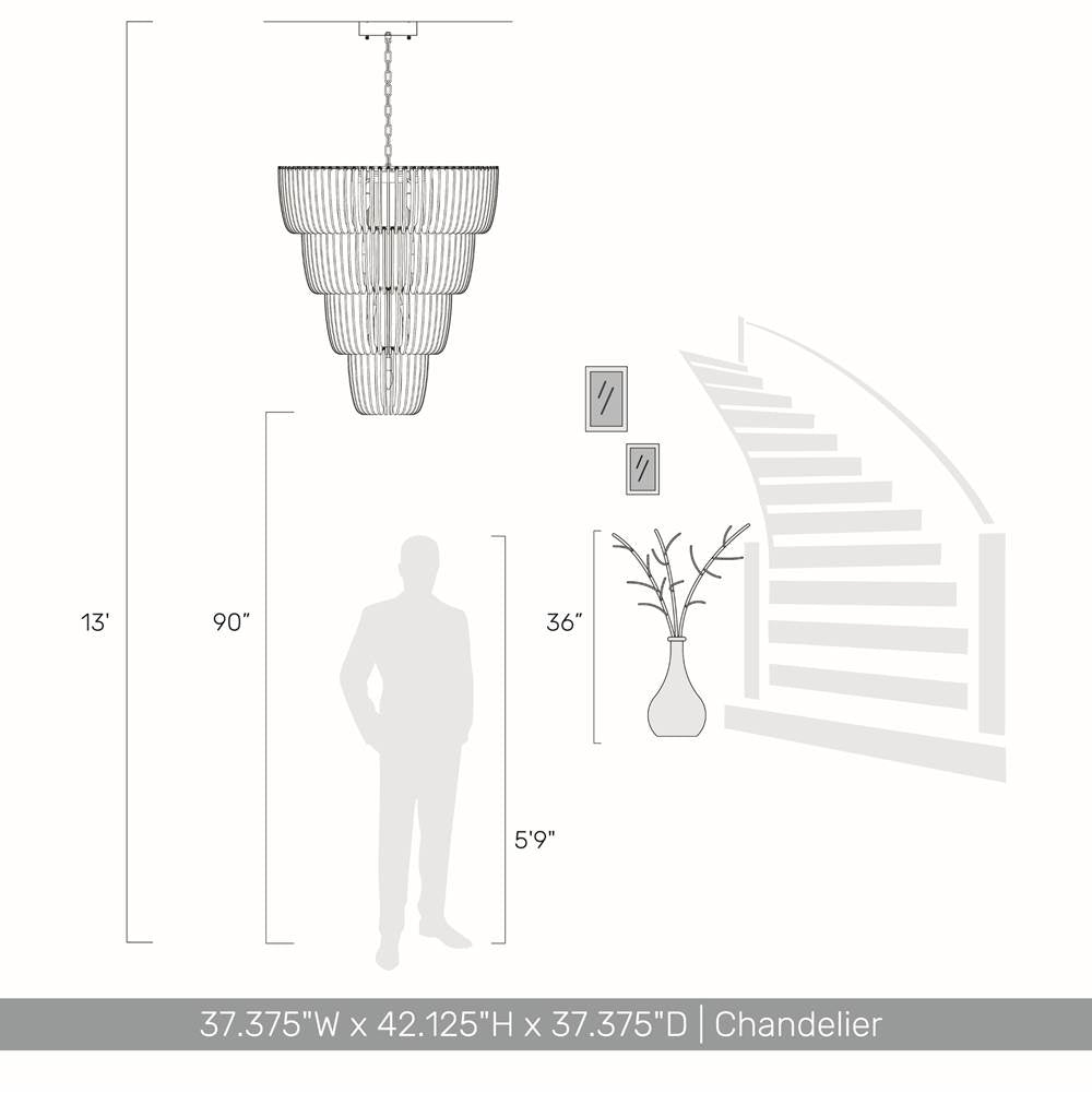 Golden Lighting 4285-29 TG Titanium Gold Ziva By Golden Lighting Shahi 29-light Chandelier In Titanium Gold Image 2