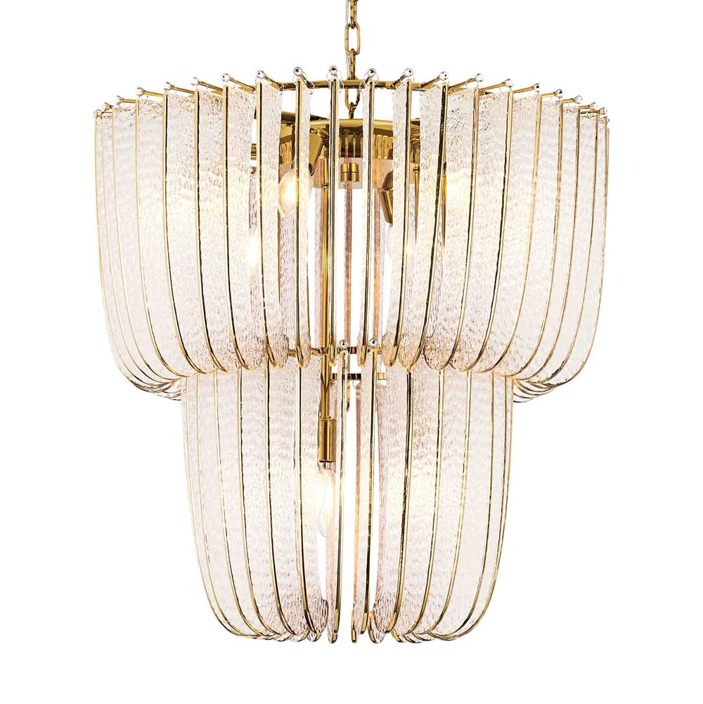 Golden Lighting 4285-9 TG Titanium Gold Ziva By Golden Lighting Shahi 9-light Chandelier In Titanium Gold Image 1