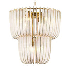 Golden Lighting 4285-9 TG Titanium Gold Ziva By Golden Lighting Shahi 9-light Chandelier In Titanium Gold Image 1