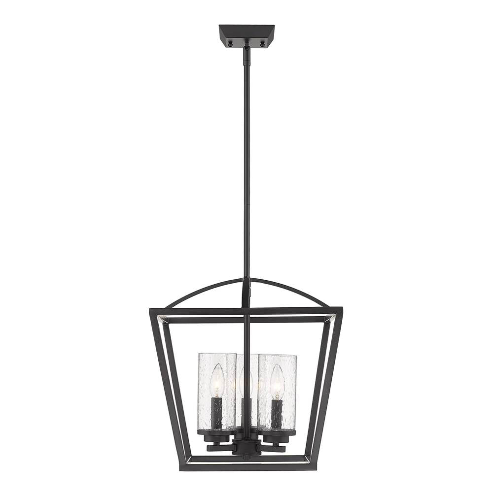 Golden Lighting Mercer Golden Lighting Mercer 3-light Pendant In Matte Black