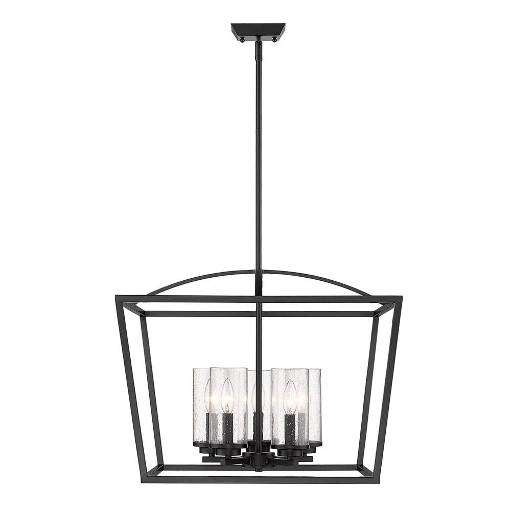 Golden Lighting Mercer Golden Lighting Mercer 5-light Chandelier In Matte Black
