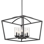 Golden Lighting 4309-5 BLK-BLK-SD Matte Black Golden Lighting Mercer 5-light Chandelier In Matte Black Image 2