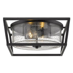 Golden Lighting Mercer Golden Lighting Mercer 2-light Flush Mount In Matte Black