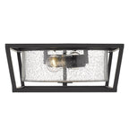 Golden Lighting 4309-FM BLK-BLK-SD Matte Black Golden Lighting Mercer 2-light Flush Mount In Matte Black Image 2