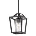Golden Lighting 4309-M1L BLK-BLK-SD Matte Black Golden Lighting Mercer 1-light Pendant In Matte Black Image 1