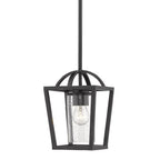 Golden Lighting 4309-M1L BLK-BLK-SD Matte Black Golden Lighting Mercer 1-light Pendant In Matte Black Image 2