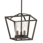 Golden Lighting 4309-M3 BLK-BLK-SD Matte Black Golden Lighting Mercer 3-light Chandelier In Matte Black Image 1