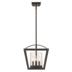 Golden Lighting Mercer Golden Lighting Mercer 3-light Chandelier In Matte Black
