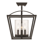 Golden Lighting 4309-M3 BLK-BLK-SD Matte Black Golden Lighting Mercer 3-light Chandelier In Matte Black Image 2