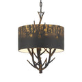 Golden Lighting 4500-3P ABI Antique Black Iron Wry Lighting Arboreal 3-light Pendant In Antique Black Iron Image 1