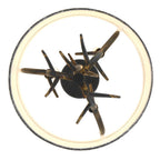 Golden Lighting 4500-3P ABI Antique Black Iron Wry Lighting Arboreal 3-light Pendant In Antique Black Iron Image 6