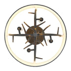 Golden Lighting 4500-4SF ABI Antique Black Iron Wry Lighting Arboreal 4-light Semi-flush Mount In Antique Black Iron Image 6