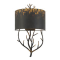 Golden Lighting 4500-WSC ABI Antique Black Iron Wry Lighting Arboreal 2-light Wall Sconce In Antique Black Iron Image 1