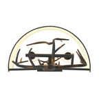 Golden Lighting 4500-WSC ABI Antique Black Iron Wry Lighting Arboreal 2-light Wall Sconce In Antique Black Iron Image 6