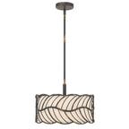 Golden Lighting Simbolo Wry Lighting Simbolo 3-light Pendant In Antique Black Iron