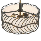 Golden Lighting 4501-3P ABI Antique Black Iron Wry Lighting Simbolo 3-light Pendant In Antique Black Iron Image 4