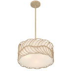 Golden Lighting 4501-3P AM Almond Wry Lighting Simbolo 3-light Pendant In Almond Image 6