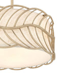Golden Lighting 4501-3P AM Almond Wry Lighting Simbolo 3-light Pendant In Almond Image 4