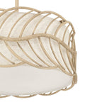 Golden Lighting 4501-3P AM Almond Wry Lighting Simbolo 3-light Pendant In Almond Image 5