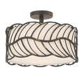 Golden Lighting 4501-3SF ABI Antique Black Iron Wry Lighting Simbolo 3-light Semi-flush Mount In Antique Black Iron Image 1