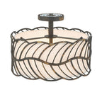 Golden Lighting 4501-3SF ABI Antique Black Iron Wry Lighting Simbolo 3-light Semi-flush Mount In Antique Black Iron Image 5