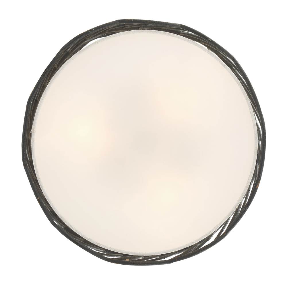 Golden Lighting 4501-3SF ABI Antique Black Iron Wry Lighting Simbolo 3-light Semi-flush Mount In Antique Black Iron Image 6