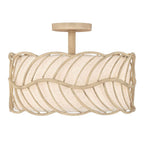 Golden Lighting 4501-3SF AM Almond Wry Lighting Simbolo 3-light Semi-flush Mount In Almond Image 5