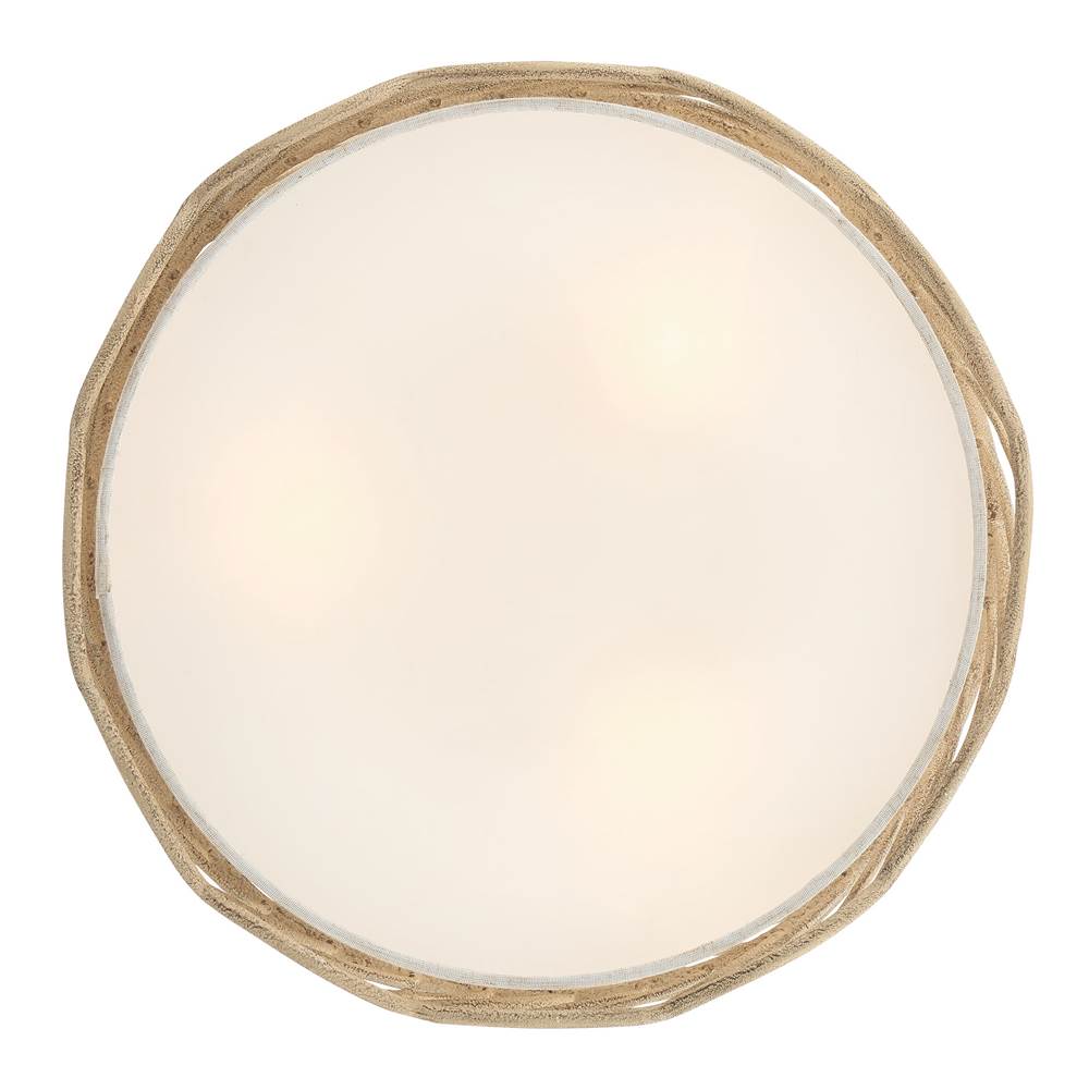 Golden Lighting 4501-3SF AM Almond Wry Lighting Simbolo 3-light Semi-flush Mount In Almond Image 6