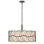 Golden Lighting Simbolo Wry Lighting Simbolo 5-light Pendant In Antique Black Iron
