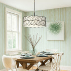 Golden Lighting 4501-5P ABI Antique Black Iron Wry Lighting Simbolo 5-light Pendant In Antique Black Iron Image 3