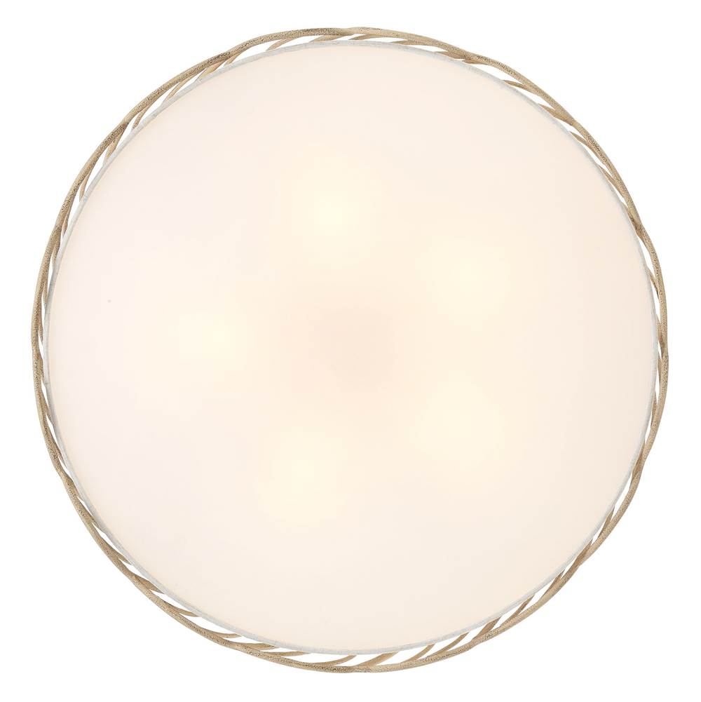 Golden Lighting 4501-5P AM Almond Wry Lighting Simbolo 5-light Pendant In Almond Image 6