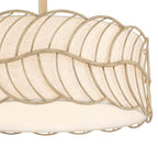 Golden Lighting 4501-5P AM Almond Wry Lighting Simbolo 5-light Pendant In Almond Image 5