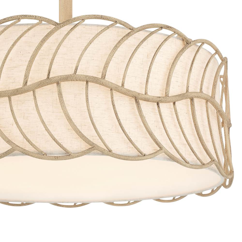 Golden Lighting 4501-5P AM Almond Wry Lighting Simbolo 5-light Pendant In Almond Image 5