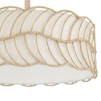 Golden Lighting 4501-5P AM Almond Wry Lighting Simbolo 5-light Pendant In Almond Image 4