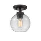 Golden Lighting 4855-FM RBZ-SD Rubbed Bronze Golden Lighting Galveston 1-light Flush Mount In Rubbed Bronze Image 3