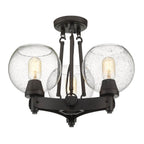 Golden Lighting 4855-SF RBZ-SD Rubbed Bronze Golden Lighting Galveston 3-light Semi-flush Mount In Rubbed Bronze Image 4